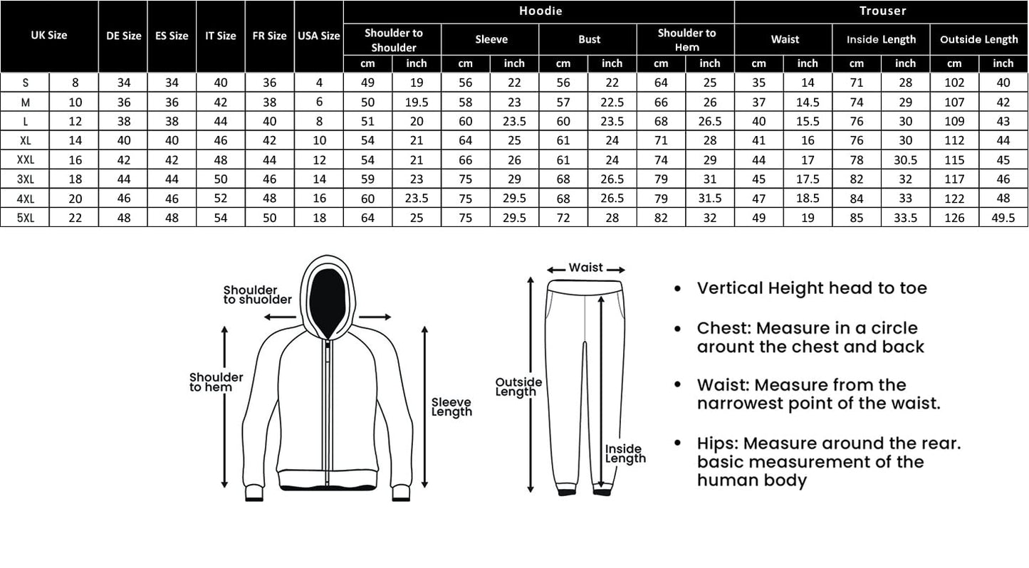 Love My Fashions® Men’s Tracksuit Full Sleeve Contrast Fleece Top & Bottom Cord Set Zipper Hood Jogging Suit Set Plus Sizes