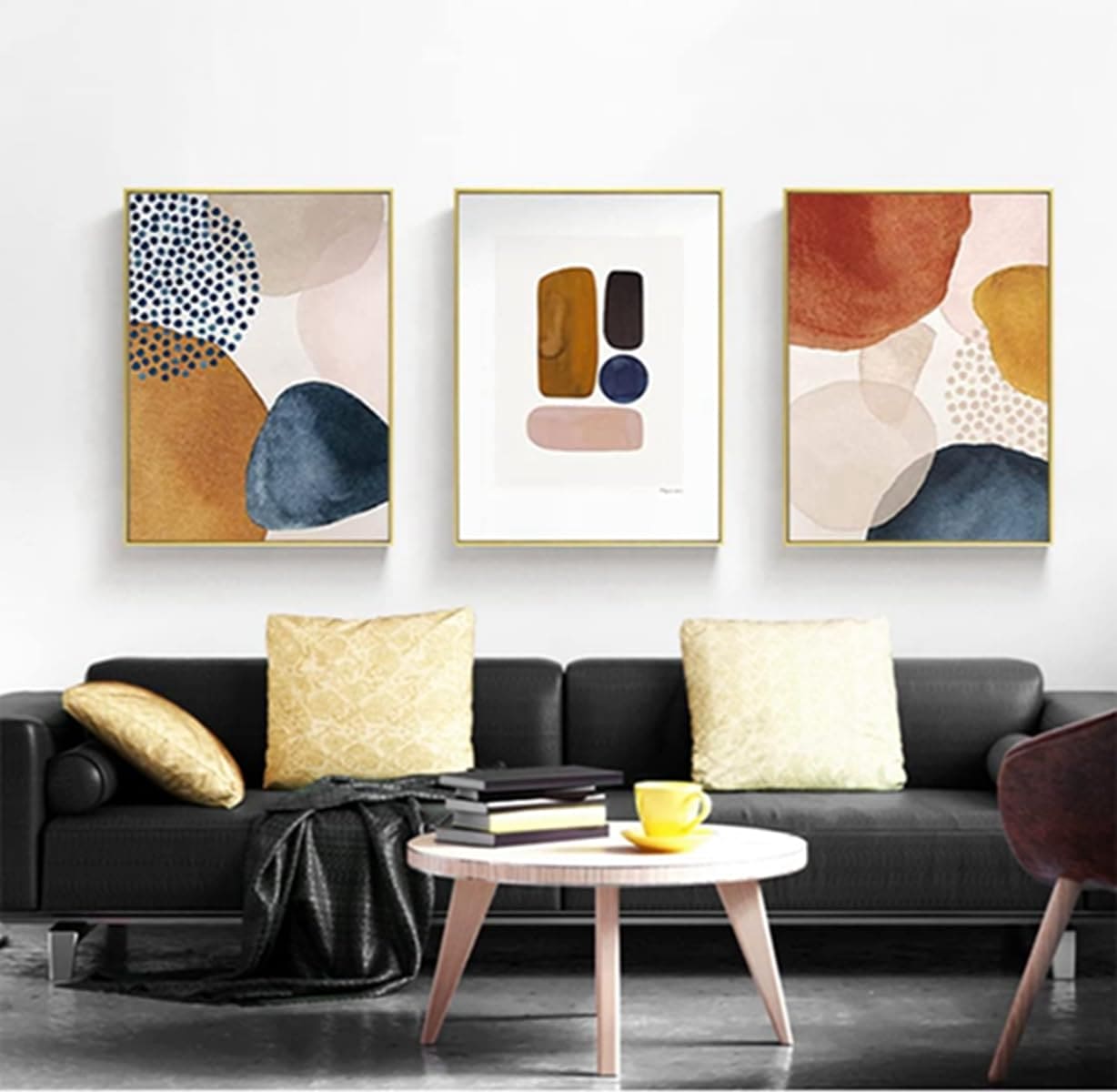 PYNVDD Set of 3 Poster Bohemian Poster Set Aesthetic Plant Pictures Modern Abstract Art Wall Pictures Boho Decorative Pictures, Without Frame (Poster 01.50 x 70 cm x 3 Pieces)