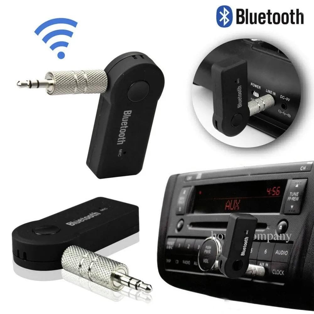 Kenkie Bluetooth Car Adapter, Wireless 3.5mm Aux Bluetooth Adapter, Bluetooth 5.0 Audio Receiver for Home Stereo Headphones, Handsfree Calls with Dual Device Connection