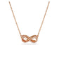 Swarovski Hyperbola pendant, Pavé, Infinity, White, Rose gold-tone plated