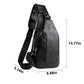 Clearance Leather Sling Crossbody Bag for Men Women Shoulder Chest Bags with USB Charging Port Outdoor Travel Hiking Daypacks Warehouse Sale Clearance Tiktok Trend Items