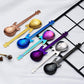 Guitar Coffee Teaspoons, 7pcs Colorful Stainless Steel Musical Coffee Spoons Cute Tea Spoons Set Stirring/Mixing/Sugar/Dessert/Jam/Ice Cream Spoon