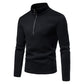 Long Sleeve Polo Shirts Mens UK Clearance Turtleneck Jumpers 1/4 Zip Henley T Shirt Regular Fit Winter Tops Plain Sports Gym Running Pullover Sweatshirt Blouse Sweat Tops Size S-XXL Black