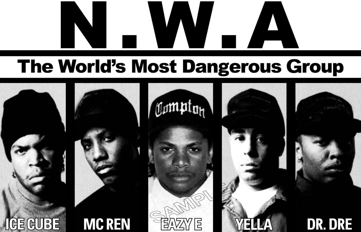 N.W.A The Most Dangerous Group Poster Hip Hop Music Photo Wall Art Picture Poster A4