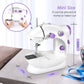 Controlofoul Mini Sewing Machine, Sewing Machine with Extension Table, Portable Sewing Machine for Beginners, Household Handheld Sewing Machine with Sewing Kits for Clothing, Handicraft, Rag dolls