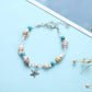 Starfish Sea Turtle Anklet Turquoise Shell Anklet Bracelet Adjustable Conch Beach Foot Chain Jewelry for Women Girls Teens (Starfish)