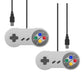 TRIXES Pack of 2 Wired USB Controllers - Compatible with SNES Emulators - Retro Gaming Joypads Gamepad - Suitable for Gaming PC, Computer, Laptop, Raspberry Pi