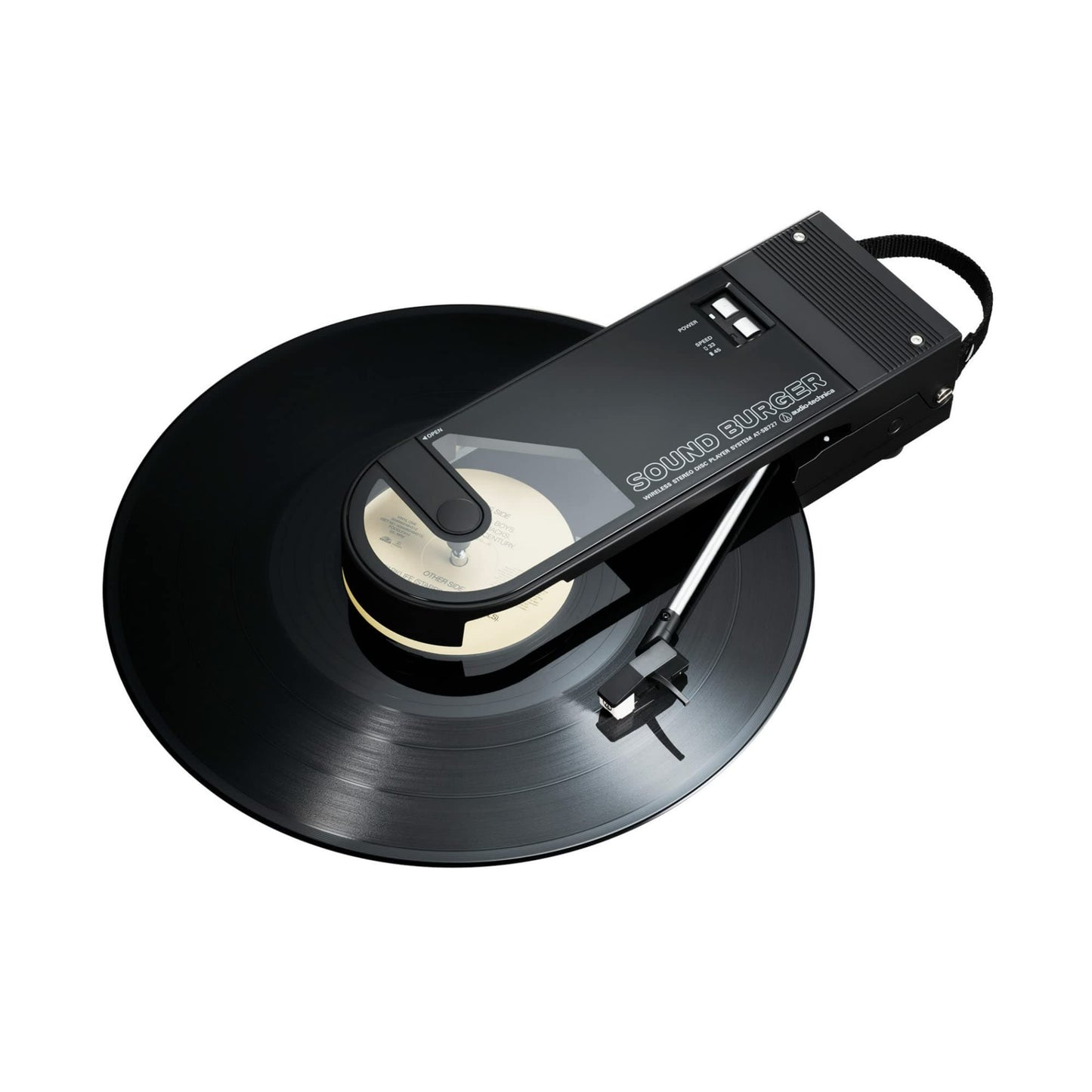 Audio-Technica AT-SB727 Sound Burger Portable Bluetooth Turntable, Black