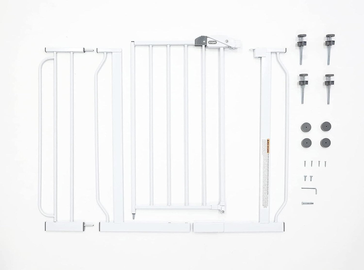 Regalo Easy Step 38.5-Inch Wide Walk Thru Baby Gate, Includes 6-Inch Extension Kit, Pressure Mount Kit, Wall Cups