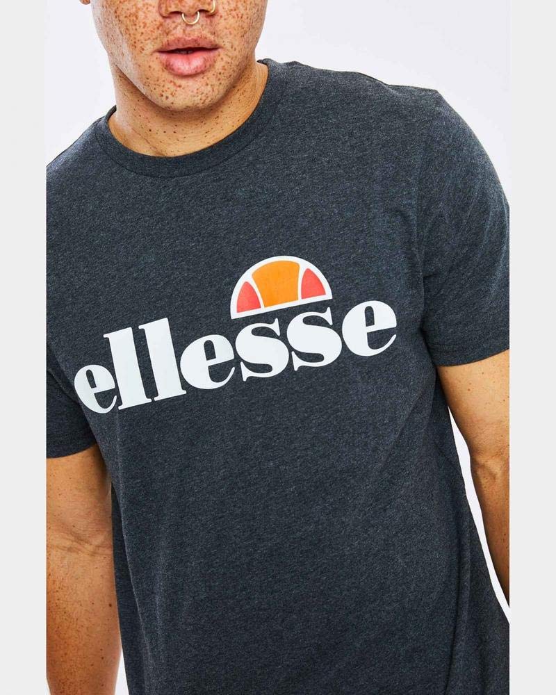 ellesse Men's Sl Prado Tee T shirt, Dark Grey Marl, S