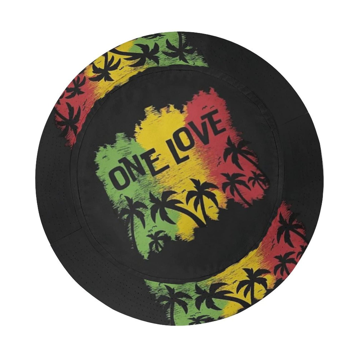 One Love Music Reggae Rasta Jamaican Men's Women's Bucket Hat Summer Vacation Travel Beach Sun Hat Packable Lightweight Outdoor Hat