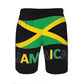 CUTEDWARF Men's Board Shorts Jamaican Flag Swim Trunks Summer Beach Shorts White, X-Large