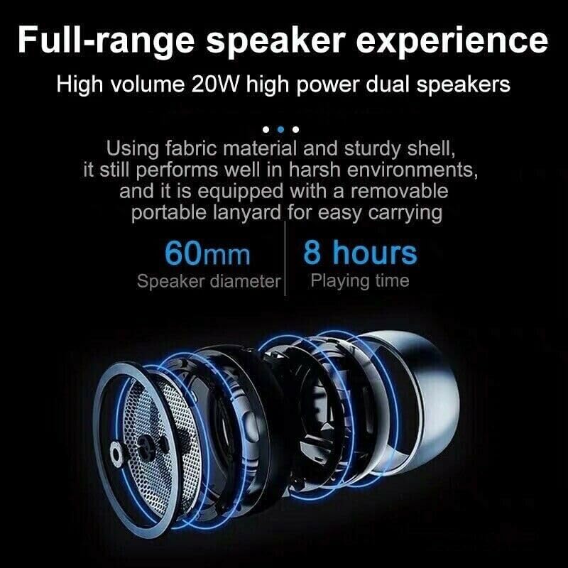 THE PERFECT PART Bluetooth Speaker - Portable Wireless Bluetooth Speaker, IPX5 Waterproof 8 Hours of Play, Wireless Speakers with Bluetooth USB TF FM & TWS Pairing, Louder Sound Speaker for Outdoor