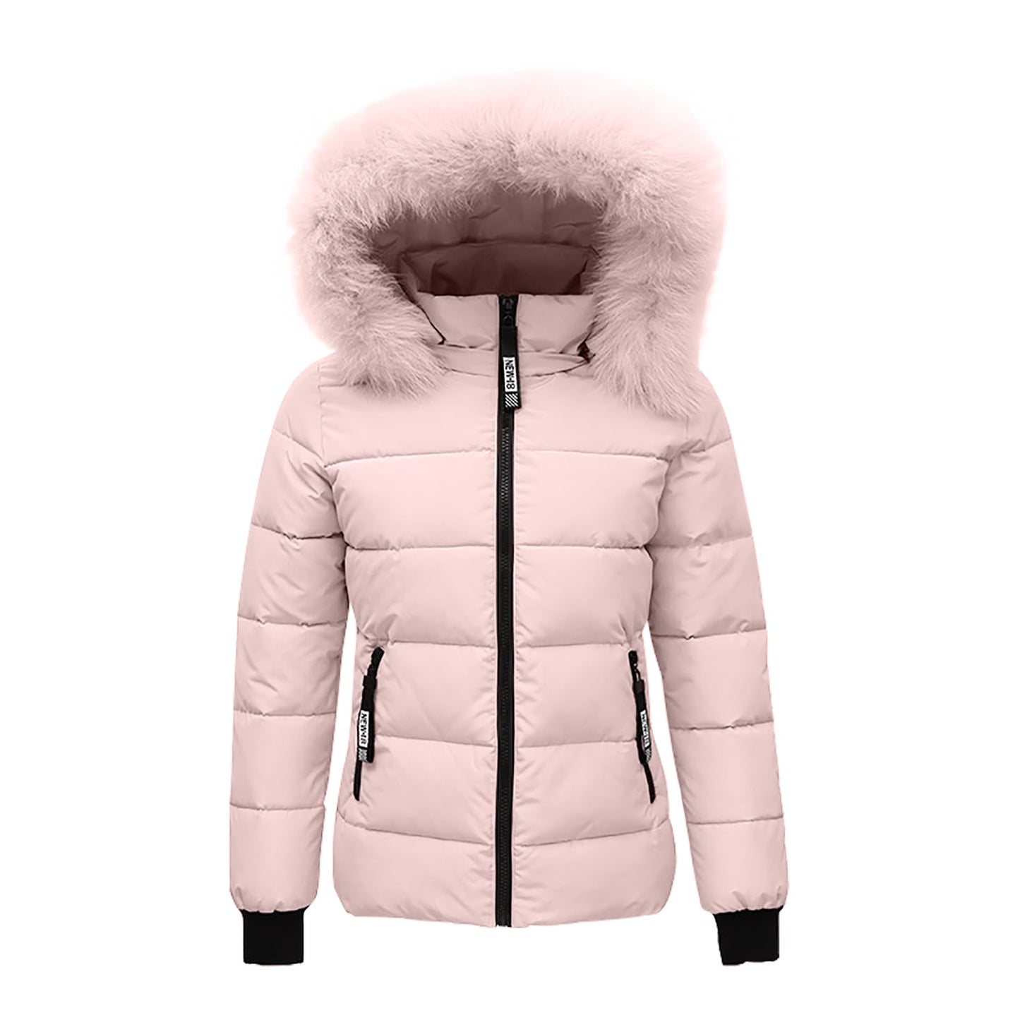 AMhomely Women's Hooded Warm Winter Coat Quilted Thicken Puffer Jacket Winter Cotton Jacket With Hood, Waist, Plush Overcome Outer Coat Outdoor Skiing Snowboarding Coat