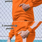 COOFANDY Orange Sweatsuits Men Sweatsuits 2 Piece Activewear Hoodie Sweat Suit Jogging Gym Sweatsuit Training Set (Orange XL)