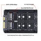 CY M.2 SATA SSD to 2.5inch SATA Adapter,Dual NGFF B+M Key M.2 SSD JOBD Raid0 Span Bridge Combo HDD Disk Drive Enclosure