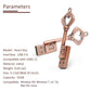 BORLTER CLAMP 32GB USB Flash Drive Cute Memory Stick Retro Metal Heart Key-Shaped Pendrive for External Data Storage