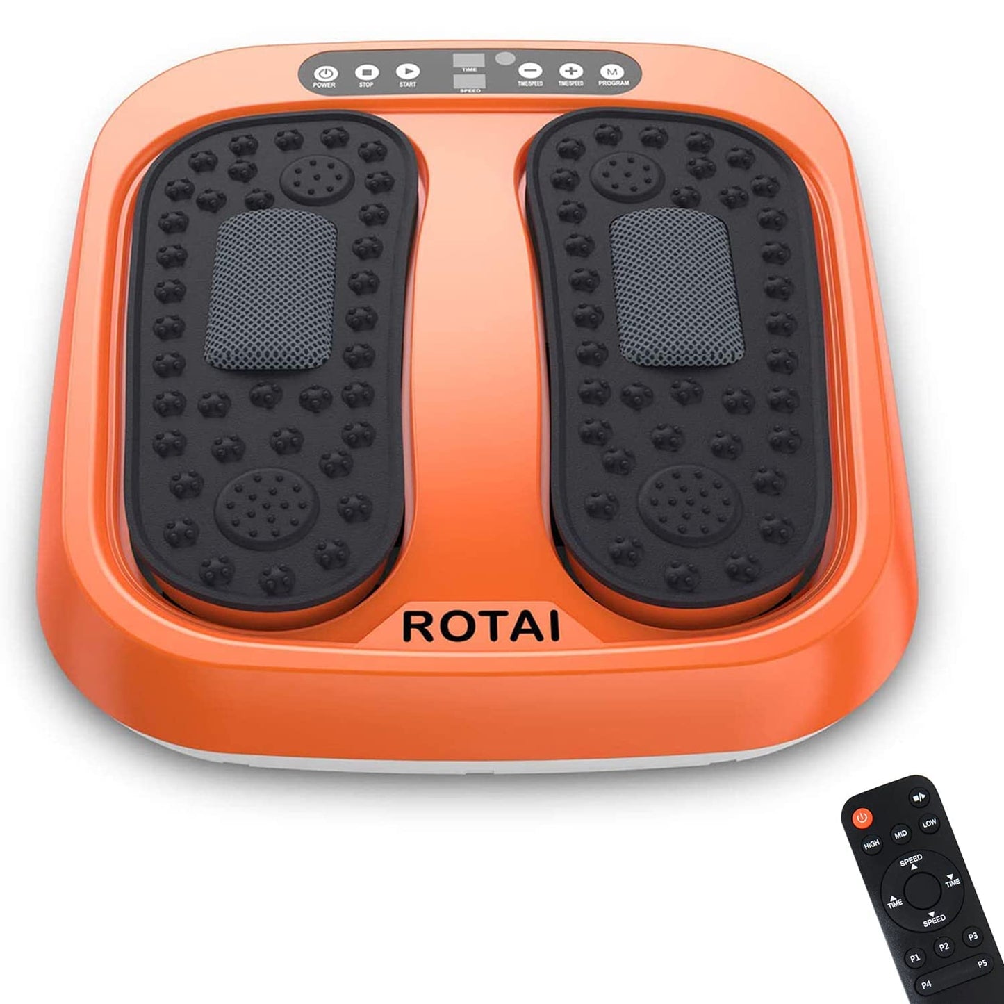 Foot Massager Machine with Remote, Multi Relaxations and Pain Relief - Shiatsu Vibration Feet Massager Increases Circulations, Relieve Stiffness Tired Muscles and Plantar Fasciitis (Orange)