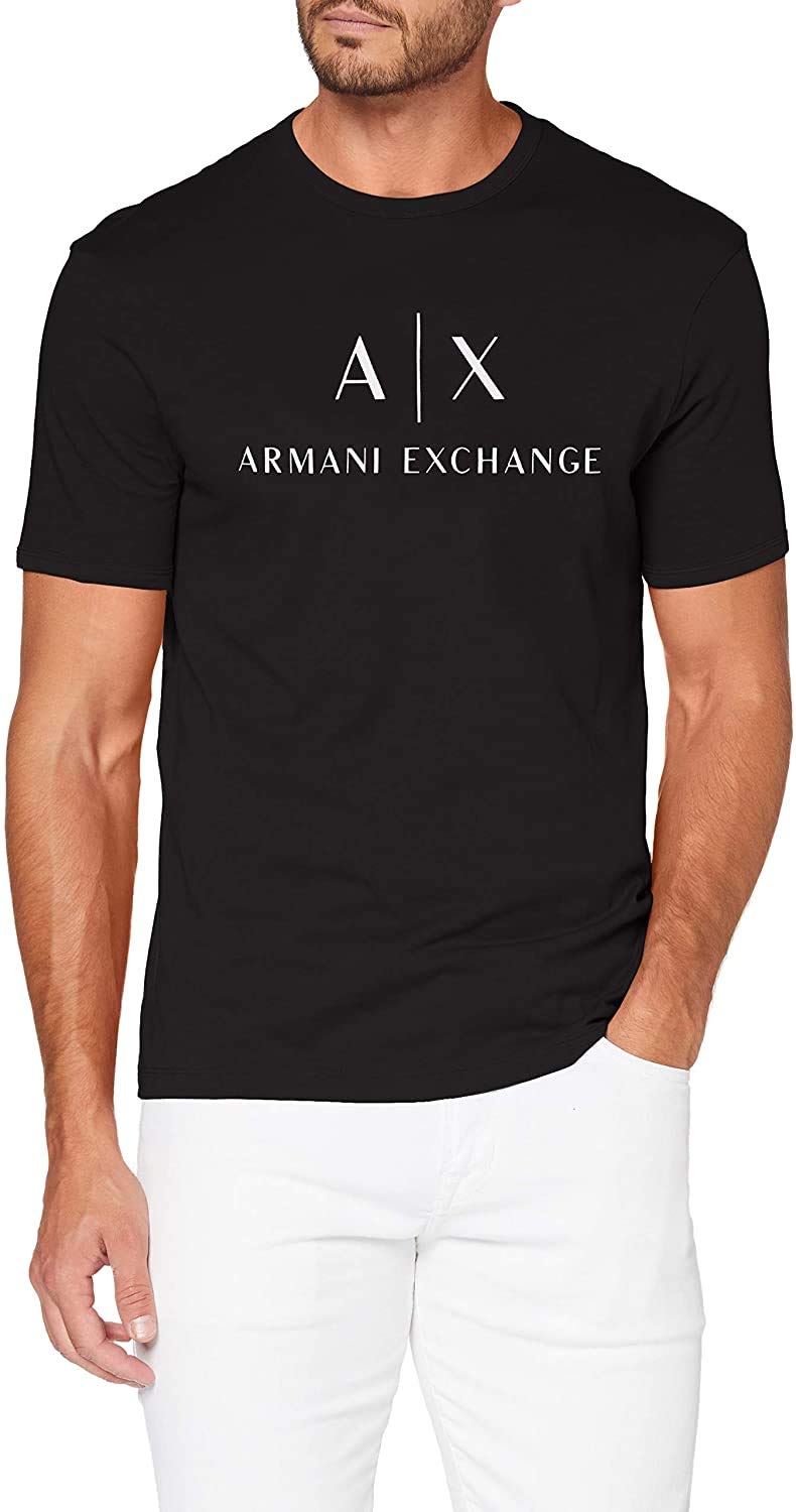 Armani Exchange Men's 8nztcj T Shirt, Black, M UK