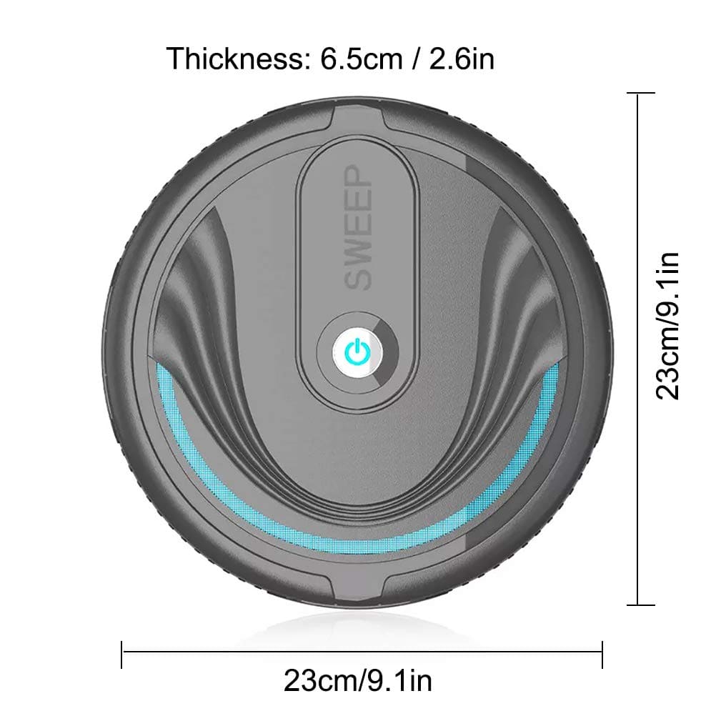 JTLB Robot Vacuum Cleaner Household Smart Sweeping Robot Automatic Cleaner Intelligent Vacuum Cleaner for Hard Floor Tile Pet Hair and Carpets (Black)