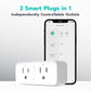 KMC Smart Plug Duo, 2-Outlet Wi-Fi Smart Plug, 2-Pack, Multi Plug Adapter, Independently Controlled Smart Outlets, Works with Alexa & Google Assistant, No Hub Required