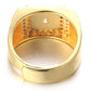 HALUKAKAH Gold Diamond Ring Iced Out,Men's 18k Real Gold Plated Ring Size Adjustable with Free Giftbox