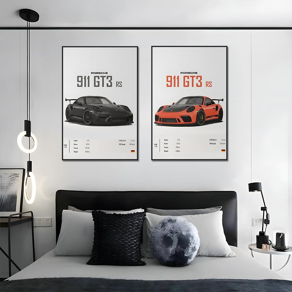 JZBHHADE car poster gts 3 (GT3 RS Unframe, 12X18)