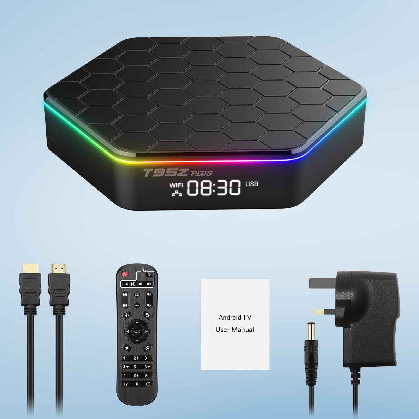 Android 12.0 TV Box, 4GB RAM 32GB ROM Allwinner H618 Quad-Core 64-bit Cortex-A53，Android Box with 2.4GHz/5.0GHz WiFi 10/100M Ethernet, Support H.265/3D/6K Ultra HD/BT 5.0/HDMI 2.0 Smart TV Box