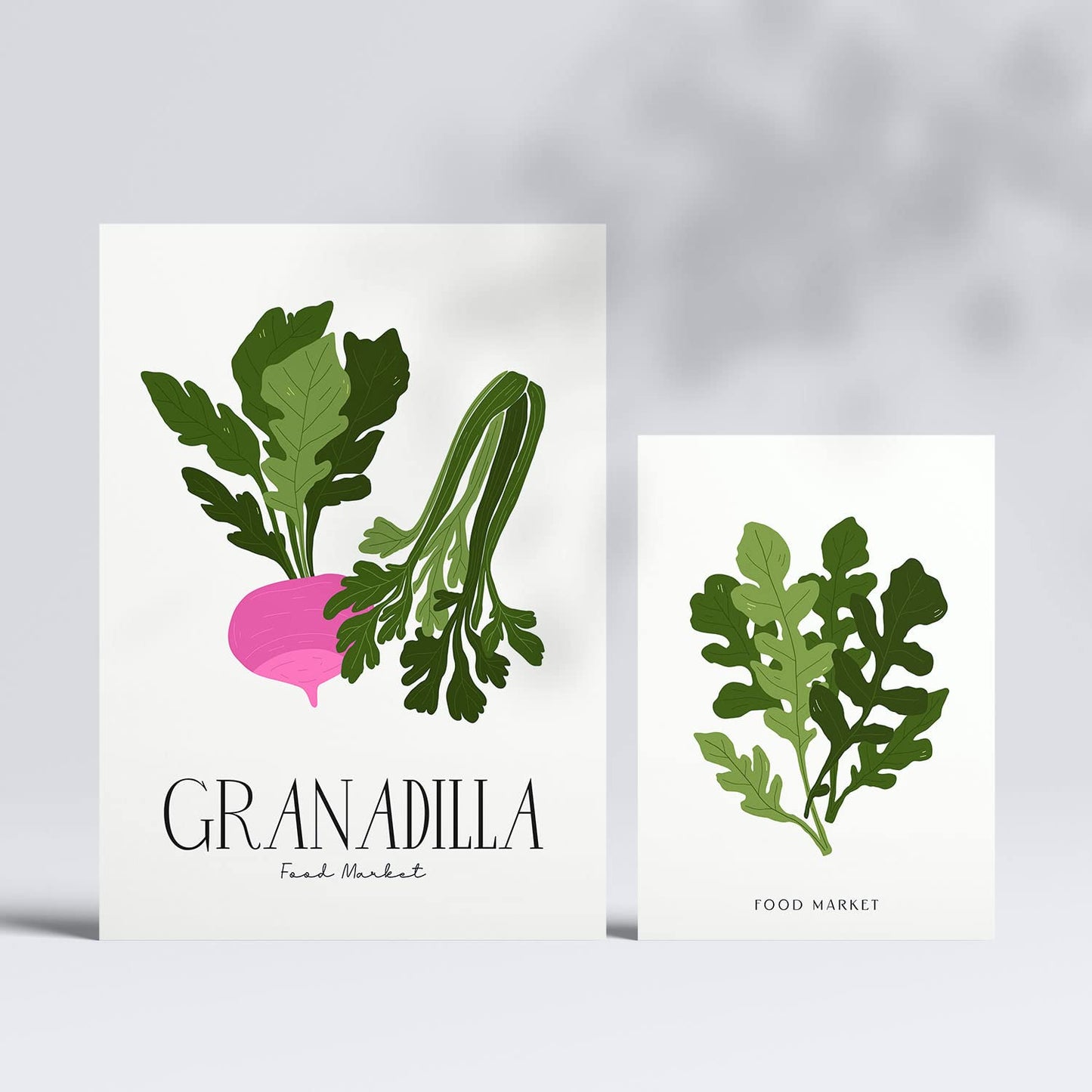 Nacnic Set of 6 Food and Plants Posters. Green Veggies. Nature and Botany Wall Art Prints in Vibrant Colours for Interior Design and Decoration. Sizes A3 & A4. Unframed.