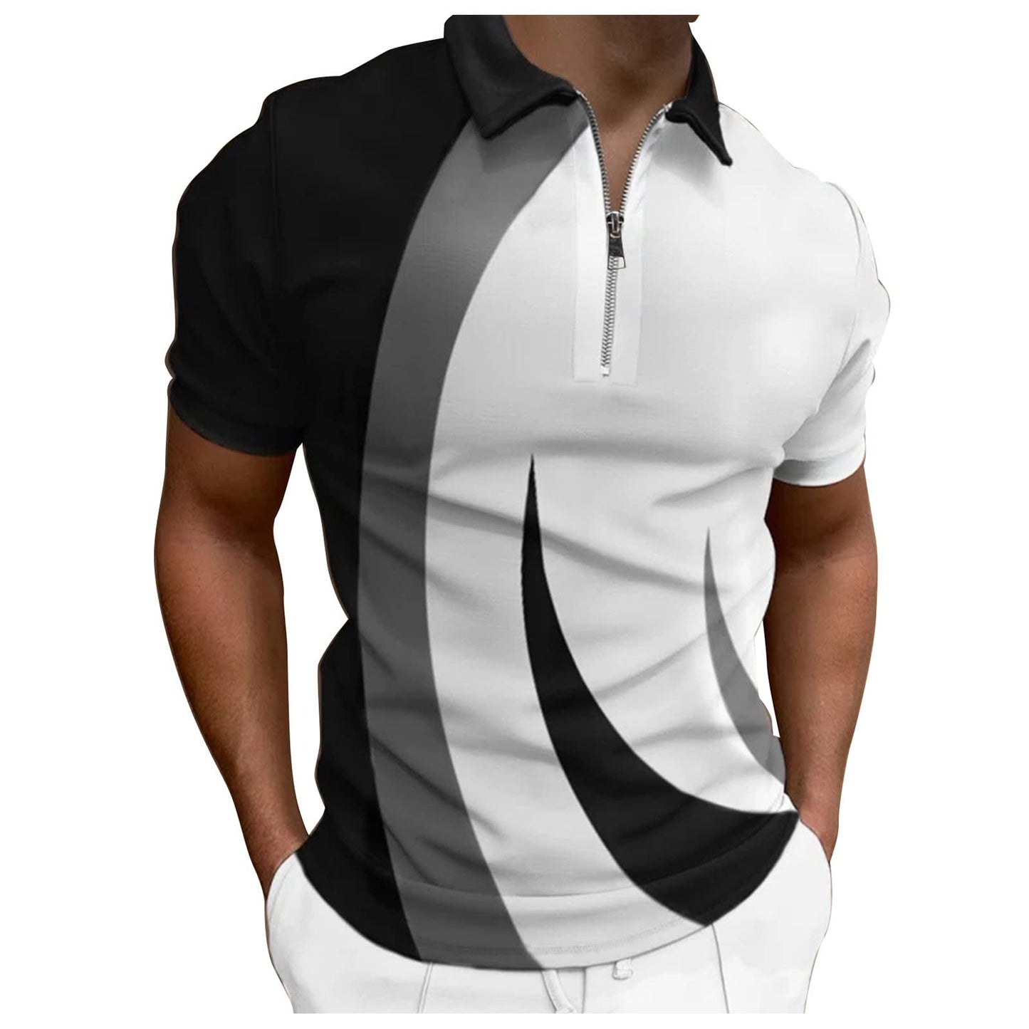 Mens Shirts Lightweight and Breathable Polo T Shirt for Men, Comfortable Short Sleeve Polo Shirt Men T Shirts Sales Clearance Golf Polo Tshirts Black