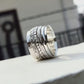 Solid 925 Sterling Silver Meditation Spinner Ring, Beautiful Handmade Jewelry for Women Men, Thumb Band Spinning Ring, Delicate Ring, Unique Antique Organic Ring