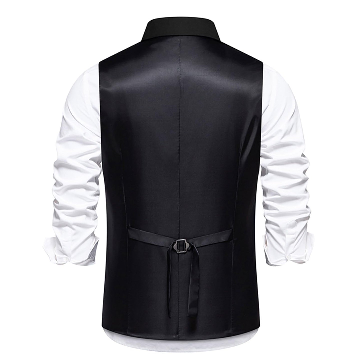 Clearance Men's Formal Plain Waistcoats Classic Casual Business Suit Vest V-Neck Tank Top Sleeveless Undershirts Solid Tuxedo Waistcoat Slim Fit Cotton Vests with Pockets Wedding Party Waistcoat