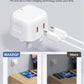 i Phone Fast Charger plug and Cable, [MFi Certified] dual 20W PD USB C Power Adapter with USB C-Lightning*1+USB C-USB C*1 Cable 2M,USB C Wall Charger for i Phone14/13/12/11/X/8/iPad AirPod