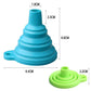 KINDOYO Set of 2 Foldable Funnel - Soft Silicone Gel Funnel Collapsible Funnel Cooking Kitchen Accessories Gadgets (Blue + Green)