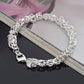 Women's Fashion 925 Sterling Silver Bracelet Bangle Chain Banquet Jewelry Gift for Girls Women