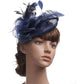 Ladies Flower Feather Fascinator Hat Veil Net Headband Clip Pillbox Hat Wedding Bridal Hair Clip Headpiece Top Hat Race Ascot Cocktail Tea Party Headwear Bowler Hat Banquet Hair Accessories