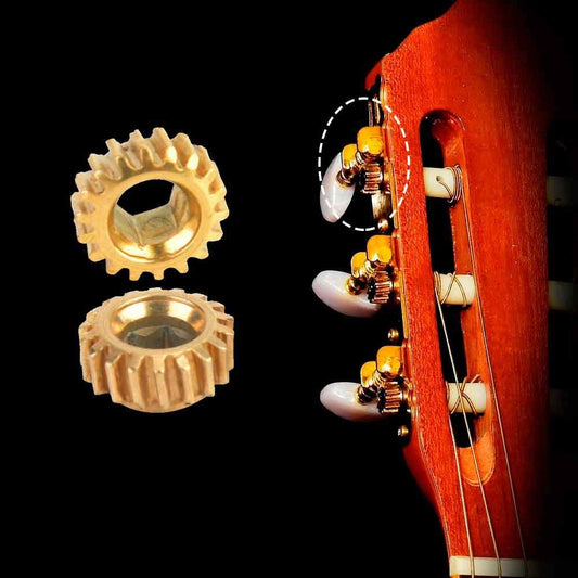 Guitar Tuning Gears, Tuning Peg Gear Machine Heads Gear Guitar Gear Guitar Shafts Gears Hexagonal (4mm) Open Hole Gears Guitar Parts 6pcs For Classical Guitar Performance Accessory