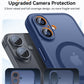 CANSHN Magnetic for iPhone 16 Case, Upgraded [Full Camera Protection] [Compatible with Magsafe] [Translucent Matte] Shockproof Protective Phone Case for iPhone 16 6.1" - Deep Blue