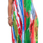 Women's Casual Floral Spaghetti Strap Maxi Dress with Pockets Floor Length Plus Size Sundresses