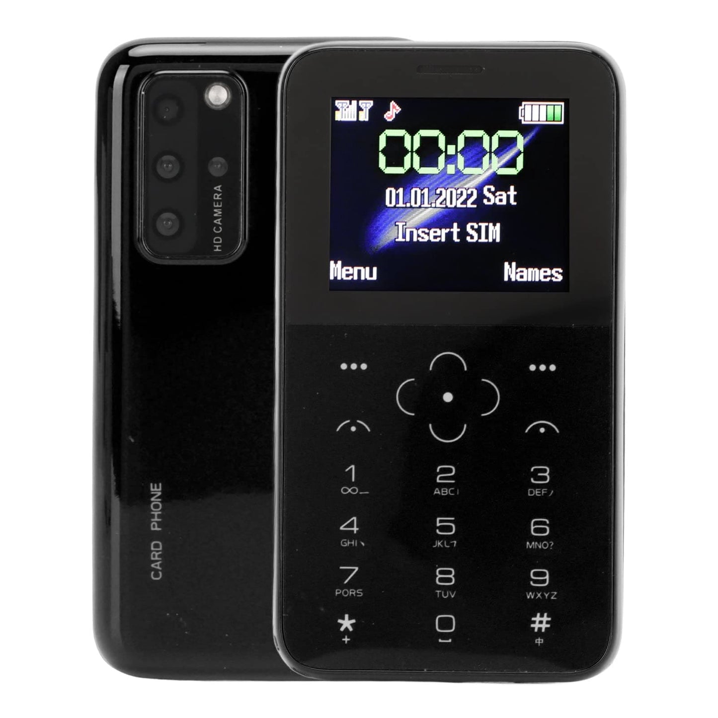 SOYES S10P Mini Smartphone 1.5 Inch Screen 800mAh Battery Mini Cellphone 5MP Rear Camera Micro USB HD Digital Camera (Black)