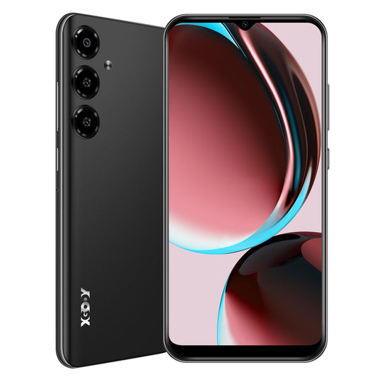 Xgody SIM Free Unlocked Mobile Phones, 4G Dual SIM 6.52'' Cheap Smartphone with 4500mAh, 4GB RAM+64GB ROM,256GB Extension, Quad Core, 15MP+8MP,Android OS, 2+1 Card Slots,GPS Face ID,UK Version(Black)