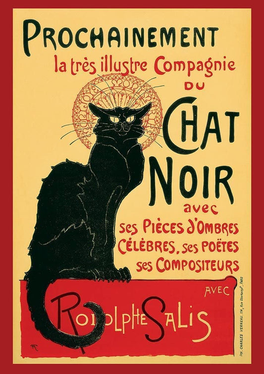 Vintage advertisement Poster Classic French Le Chat Noir Reproductions Gloss print Wall Art A4 & A3 (A3)