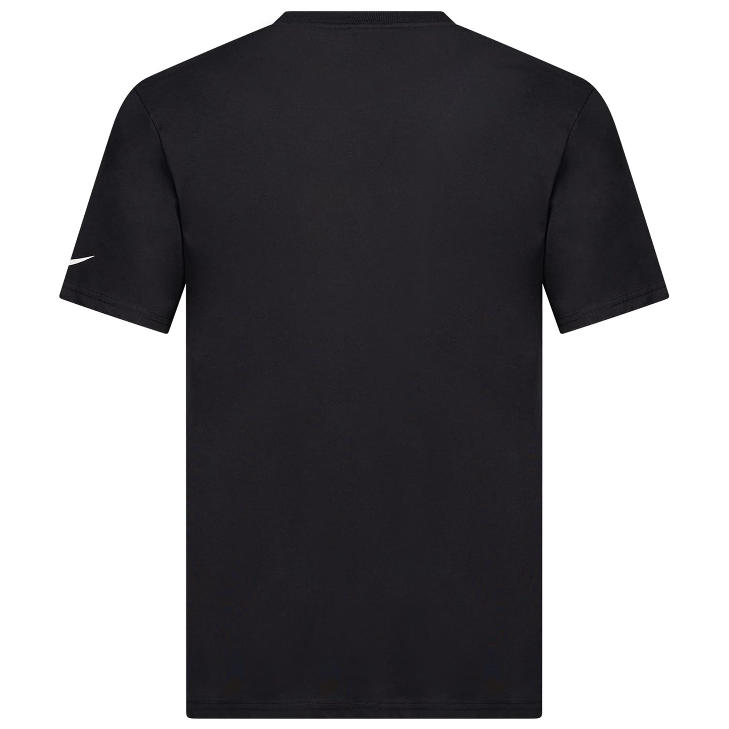 NIKE Just Do It T Shirt Mens Swoosh Tee Crew Neck Short Sleeve T Shirt Black DR9275 010 New (Large)