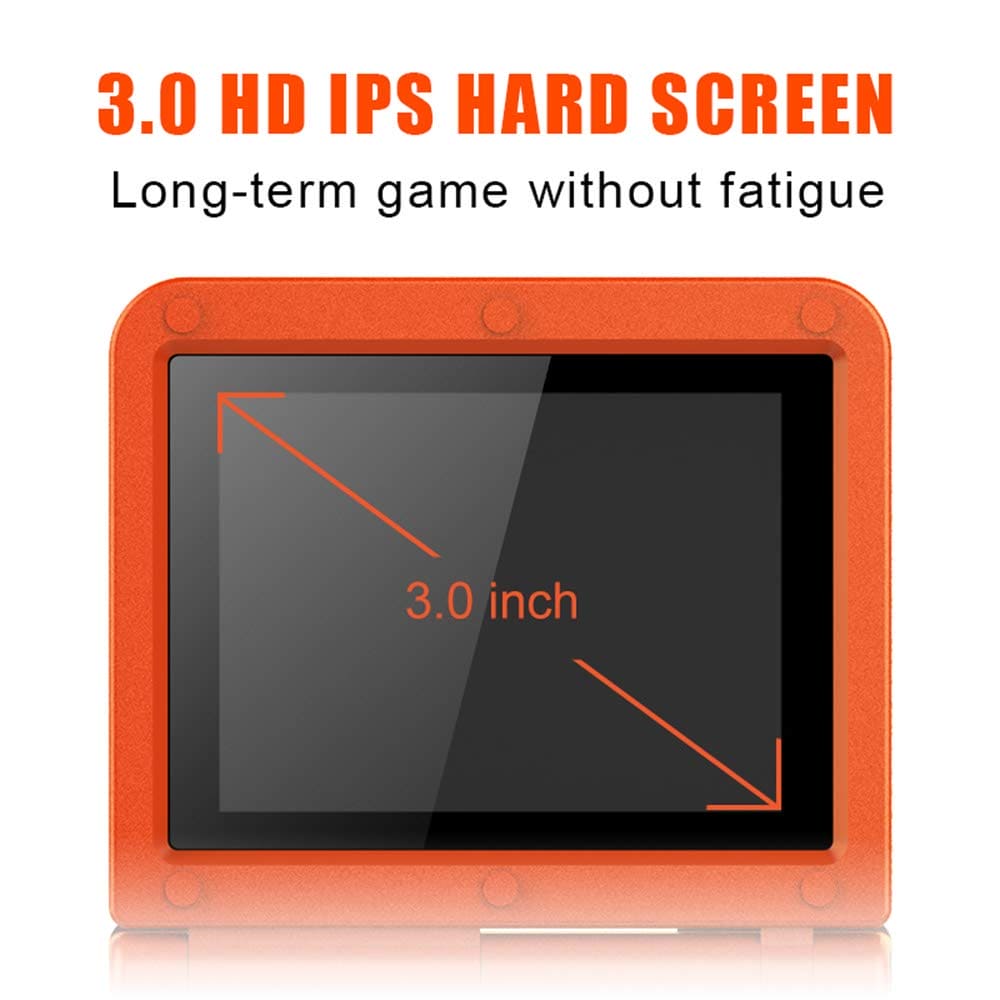 Goolrc Handheld Game Console 3-inch IPS Screen Open Flip Handheld Console with 16G TF Card Built in 2000 Games Portable Mini Retro Game Console for Kids Red