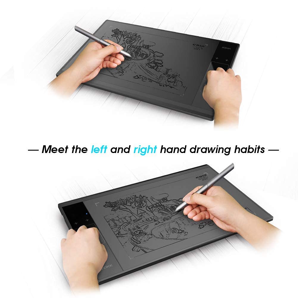 Digital Graphics Drawing Tablet, 4 Touch Keys 1 Panel, Battery-free Pen, Pad VEIKK A30 Electronic Writing Tablet for Laptop PC Android Mac Windows Linux and Chrome OS