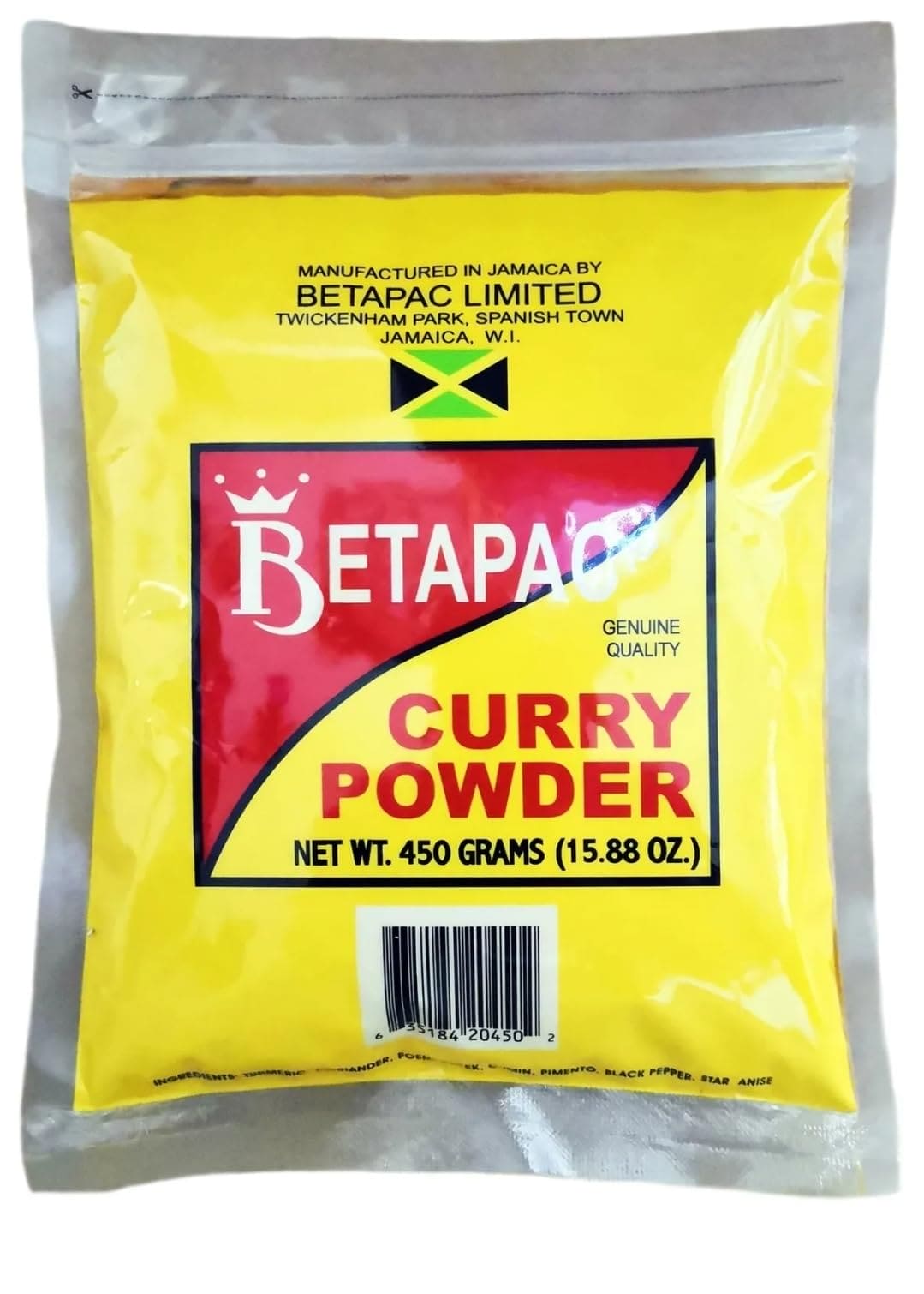 Betapac Curry Powder (15.88 oz) 450g - Product of Jamaica