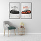 JZBHHADE car poster gts 3 (GT3 RS Unframe, 12X18)