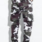 OYOANGLE Men's Camo Print Elastic Waist Flap Pocket Cargo Pants Outdoor Hiking Jogger Trousers Multicolor Large