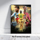 World Cup Soccer Star Poster,Cristiano Ronaldo and Lionel Messi Canvas Poster,Motivational Sport Soccer Football Player Wall Art for Man Cave Office Home Decor,Gift for Him,16"x24"-No Framed