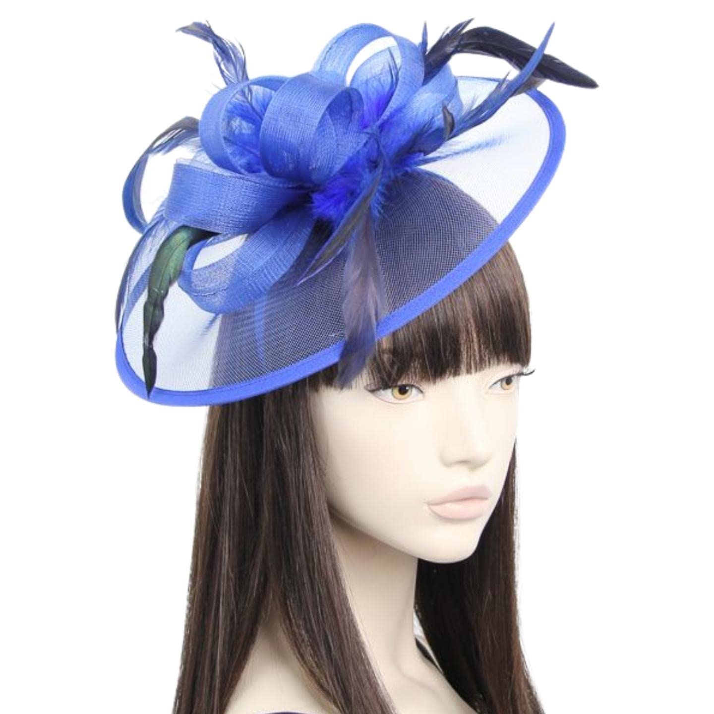 Topkids Accessories Fascinator for Women - Elegant Wedding Fascinators with Headband, Perfect Hair Accessory for Wedding Guests (Royal Blue)